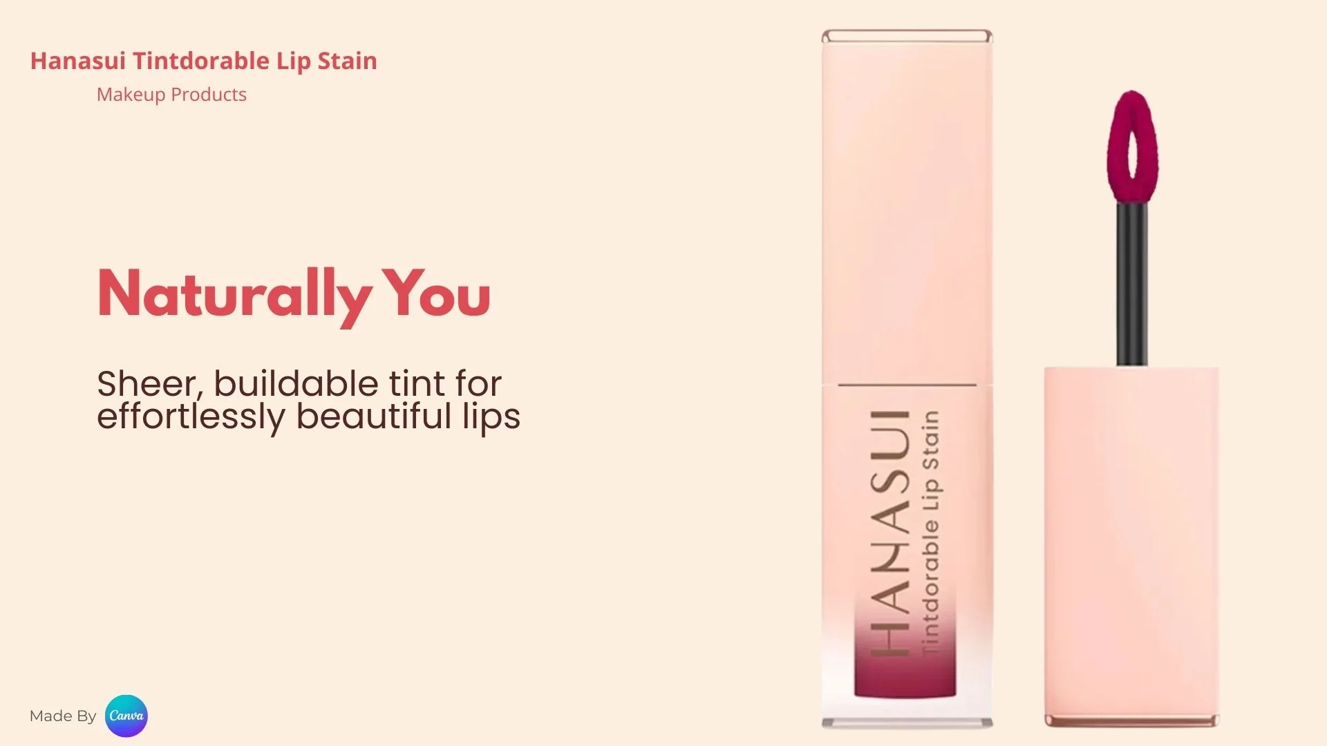 hanasui liptint kemasan depan